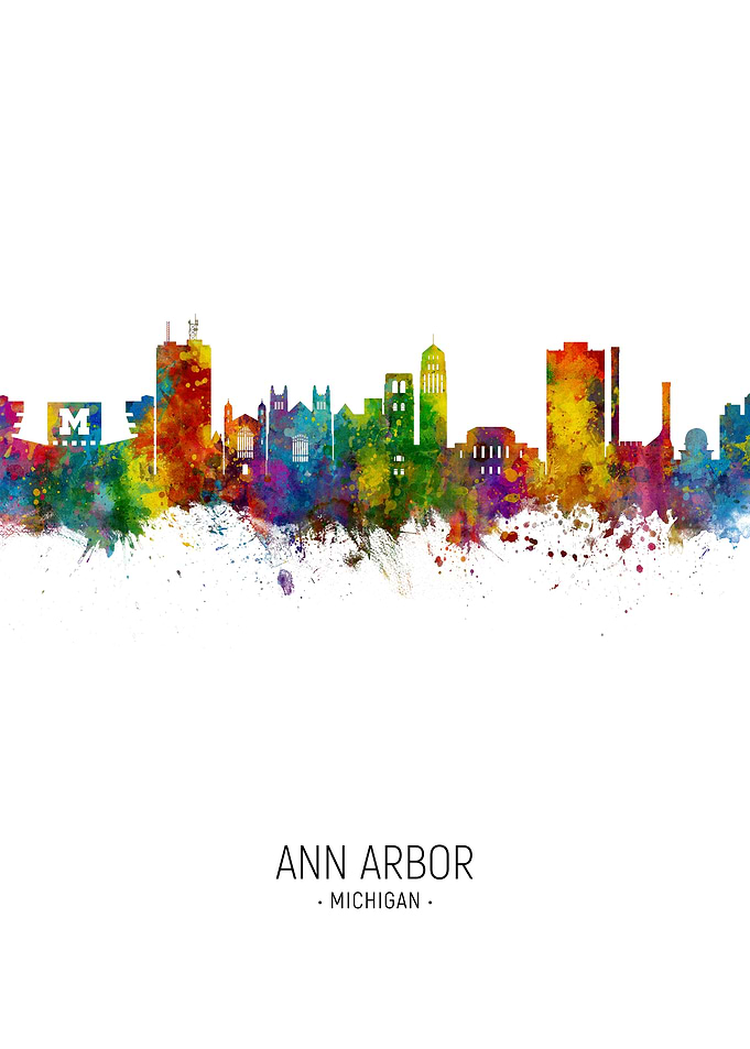 Ann Arbor Michigan Skyline