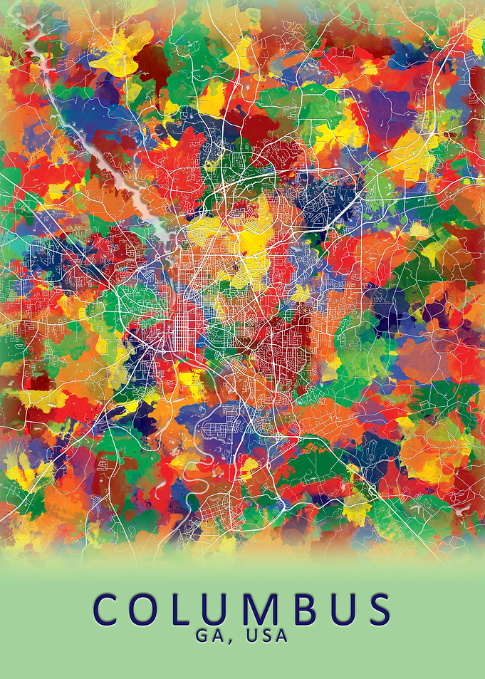 Columbus GA USA City Map