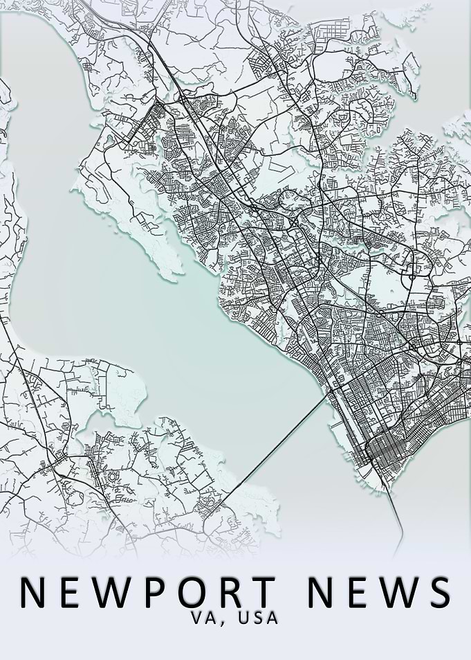 Newport News USA City Map
