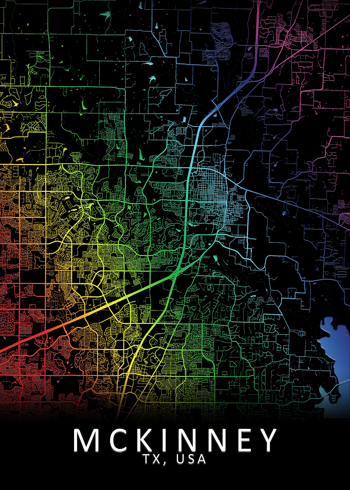 McKinney TX USA City Map