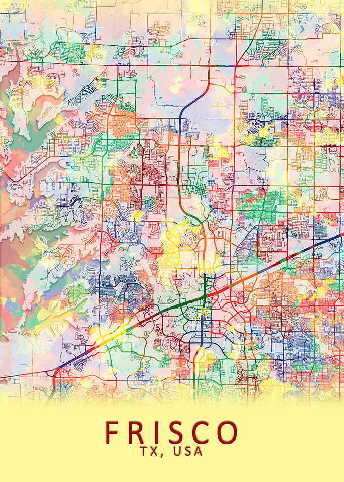 Frisco TX USA City Map