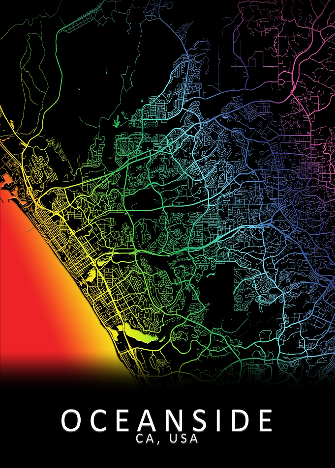 Oceanside CA USA City Map