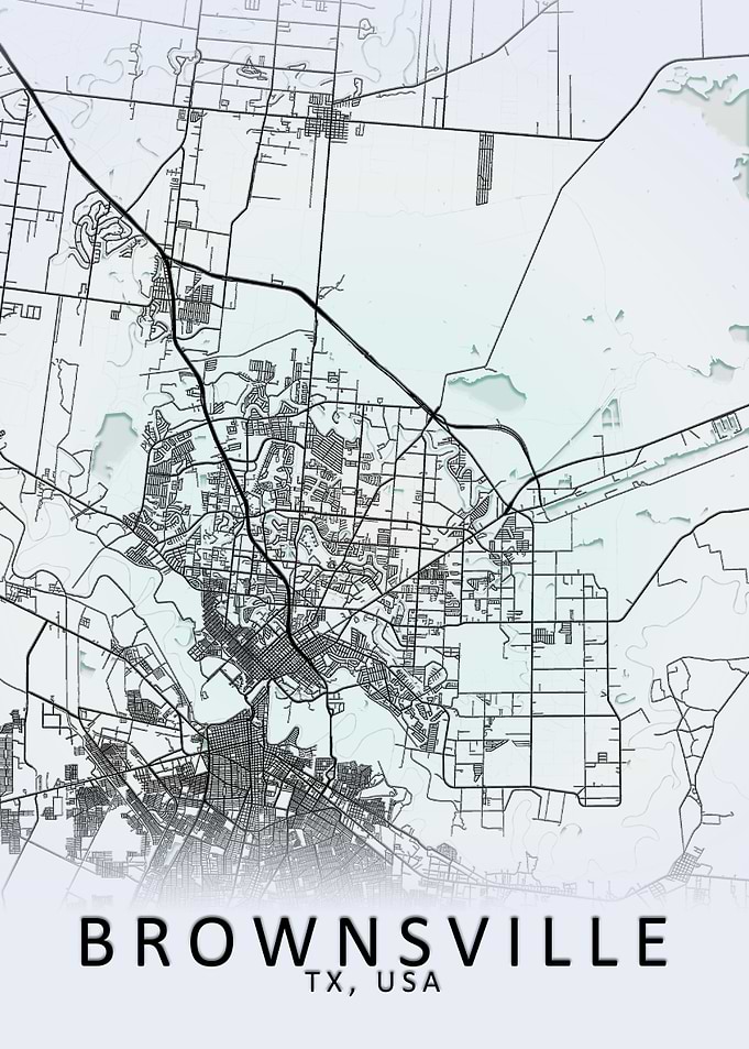 Brownsville USA City Map