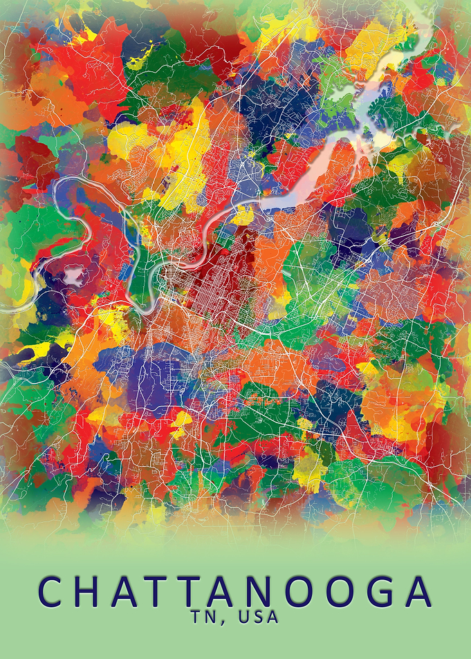 Chattanooga USA City Map