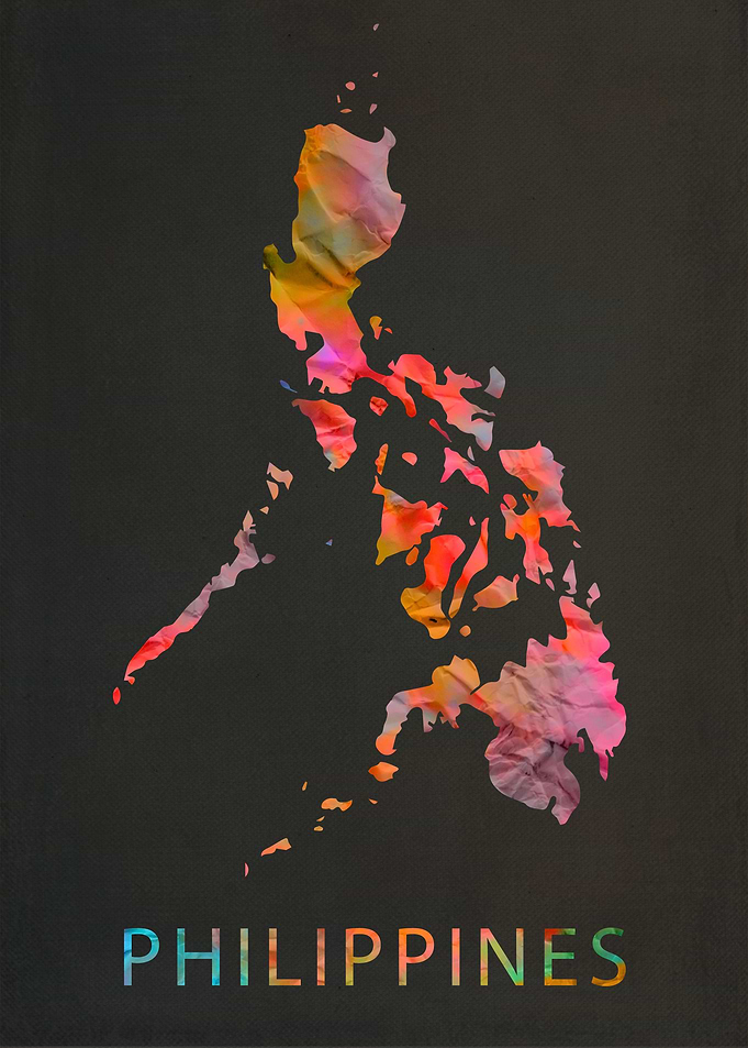 Philippines Tie Dye Map