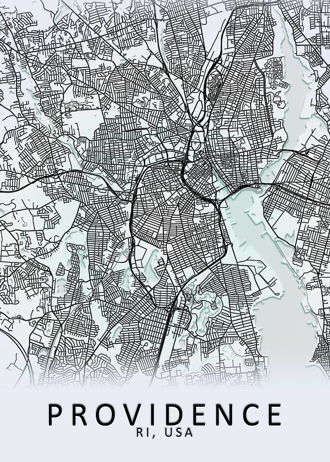 Providence RI USA City Map