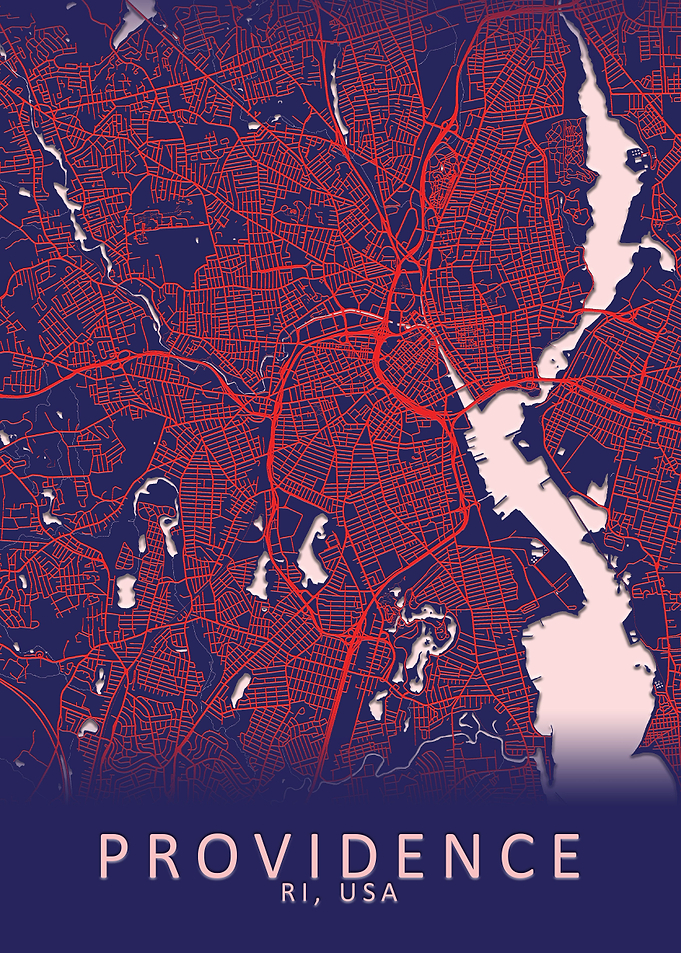 Providence RI USA City Map