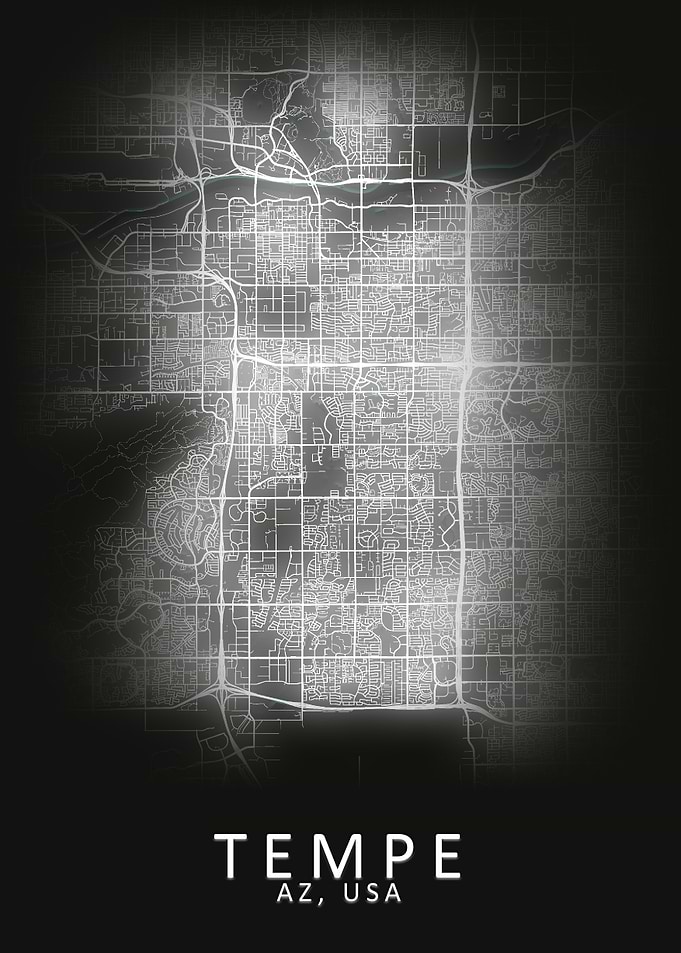Tempe AZ USA City Map