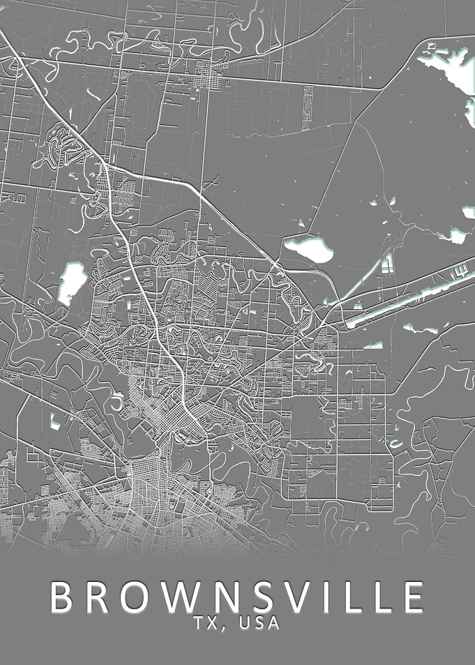 Brownsville USA City Map