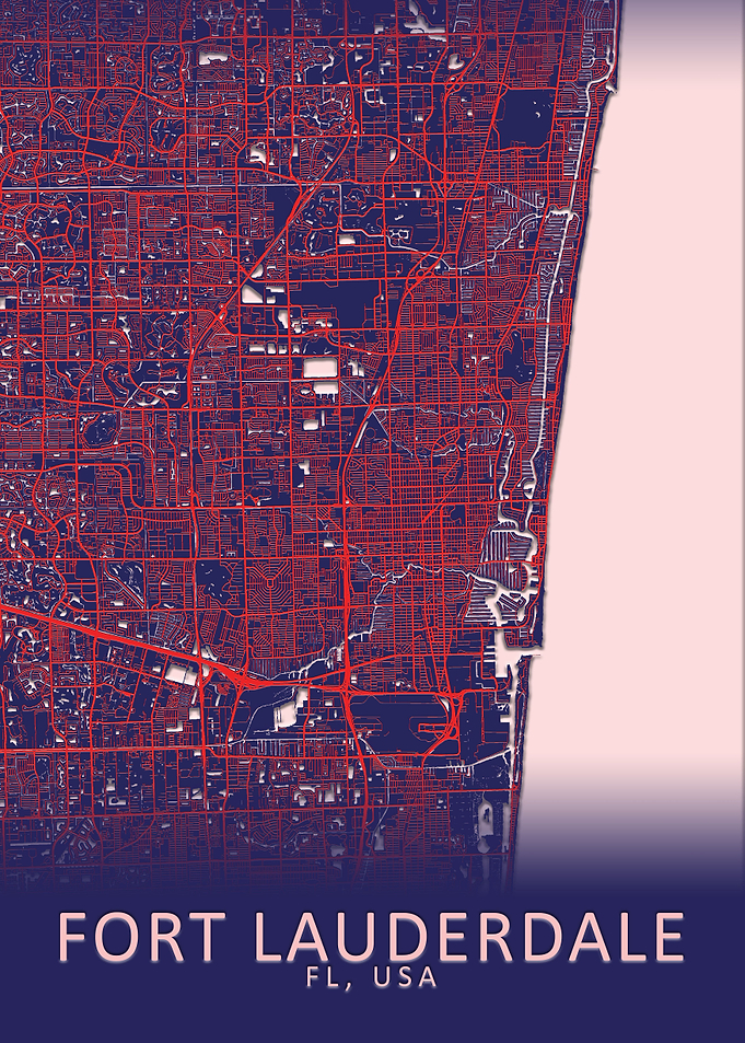 Fort Lauderdale USA Map