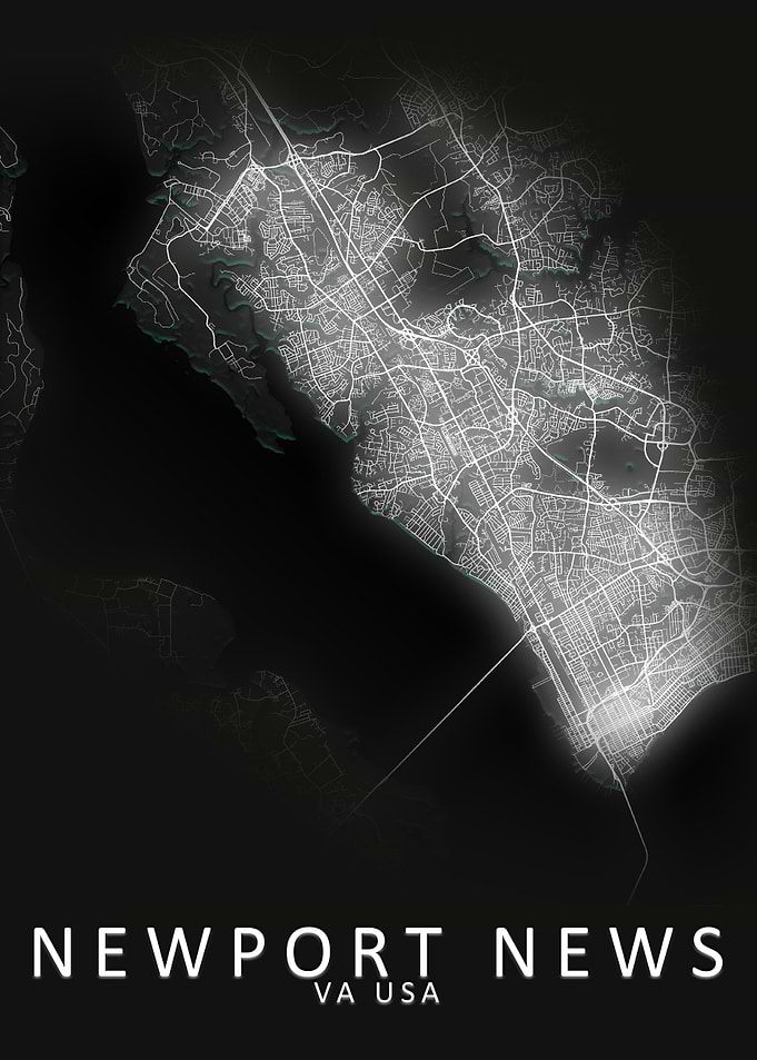 Newport News USA City Map