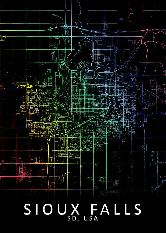 Sioux Falls USA City Map