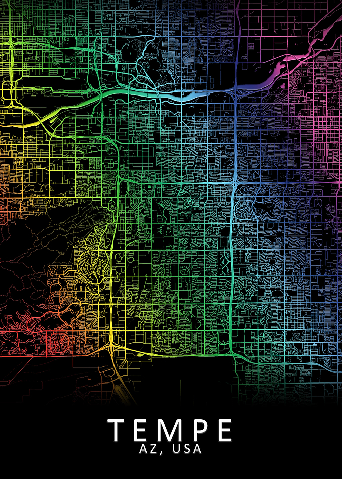 Tempe AZ USA City Map