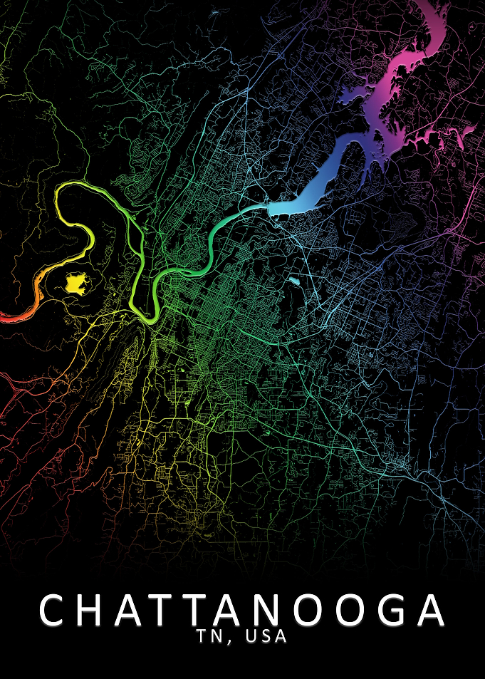 Chattanooga USA City Map