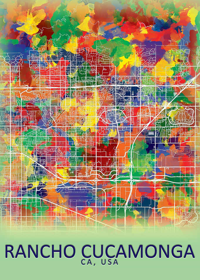 Rancho Cucamonga USA Map