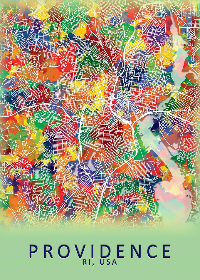 Providence RI USA City Map