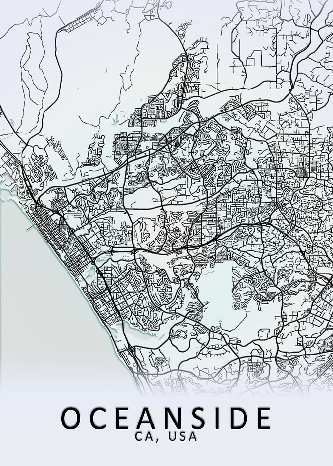 Oceanside CA USA City Map