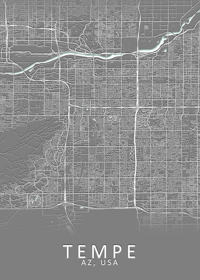 Tempe AZ USA City Map