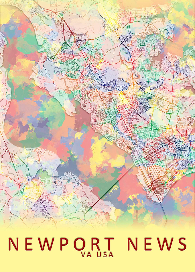 Newport News USA City Map