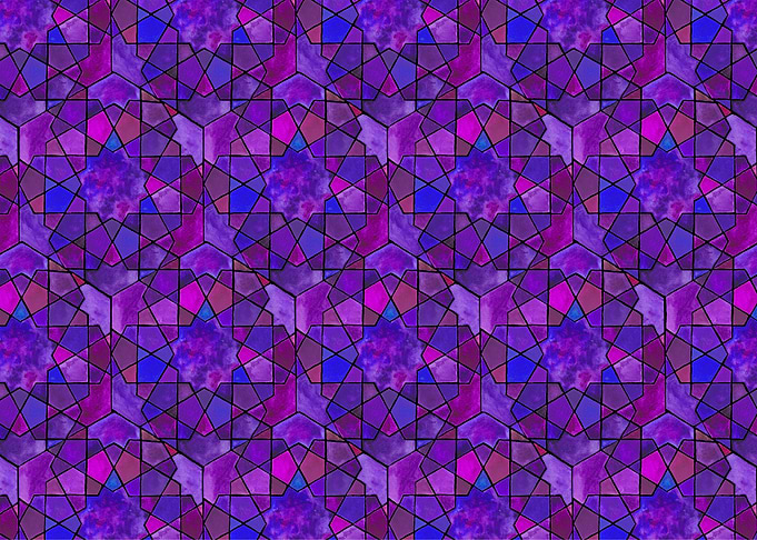 Islamic art galaxy pattern