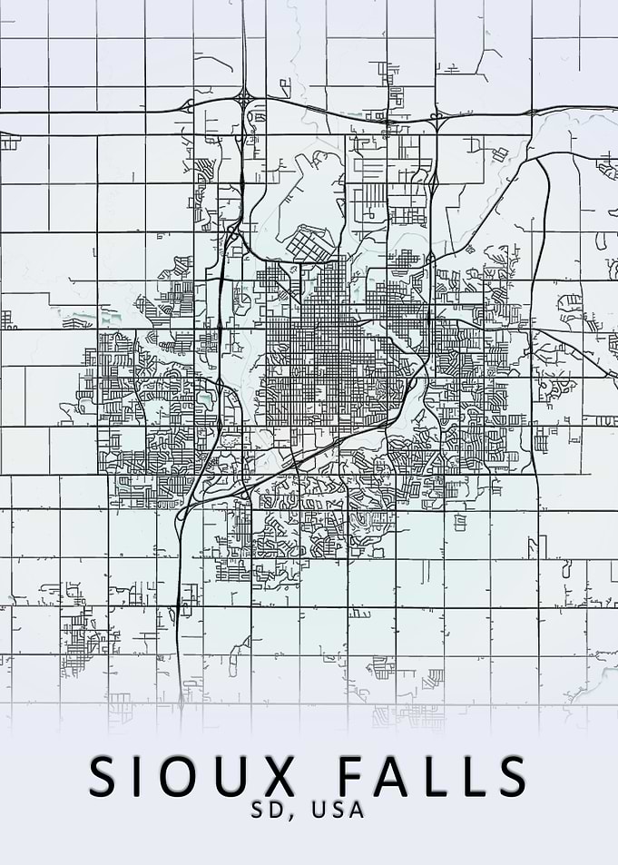 Sioux Falls USA City Map