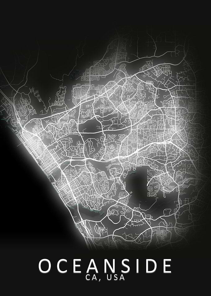 Oceanside CA USA City Map