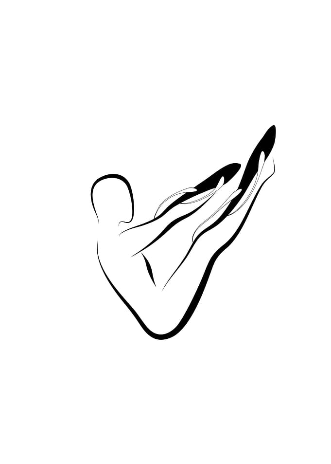 Abstract Pilates pose