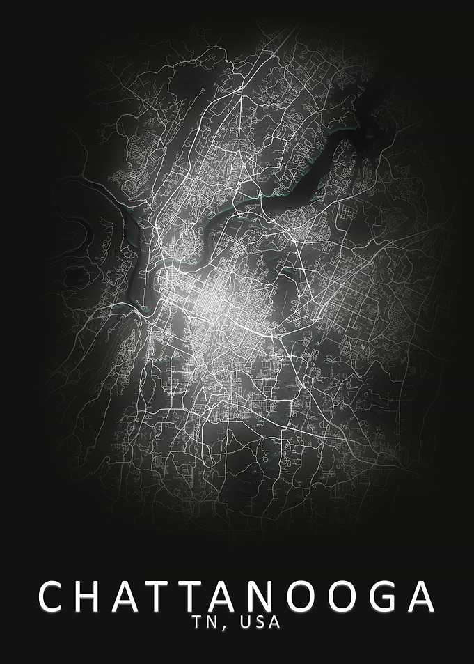Chattanooga USA City Map