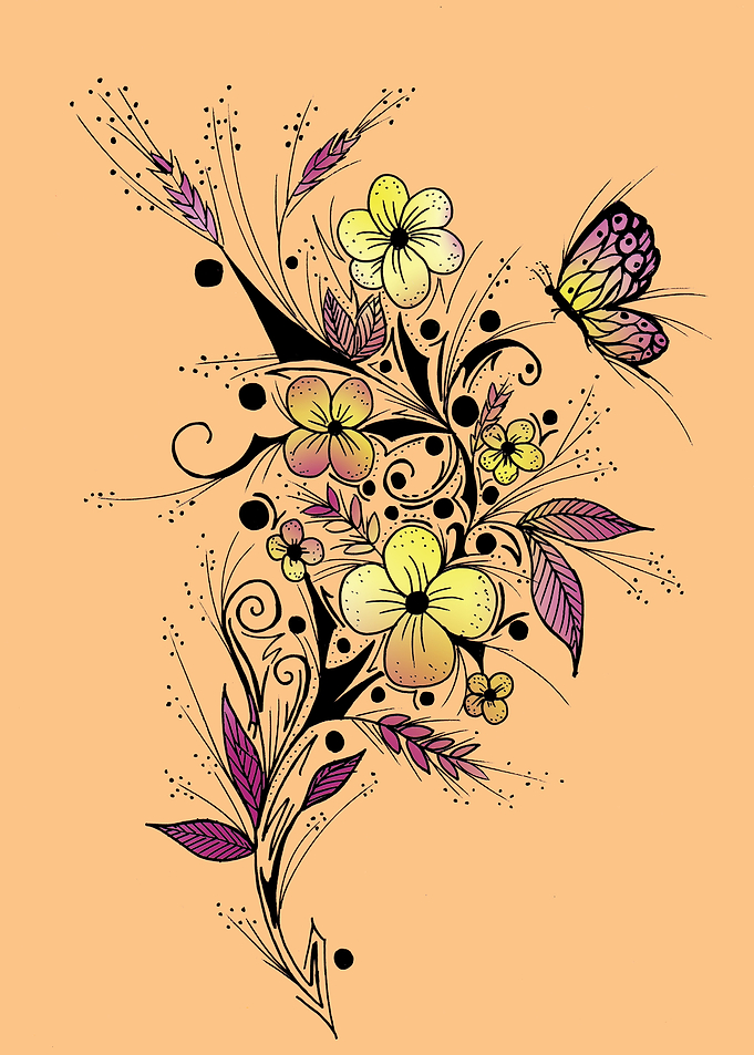 Flower Tattoo Apricot