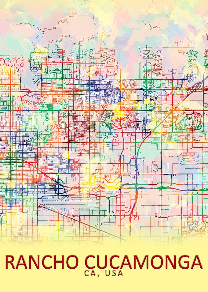 Rancho Cucamonga USA Map