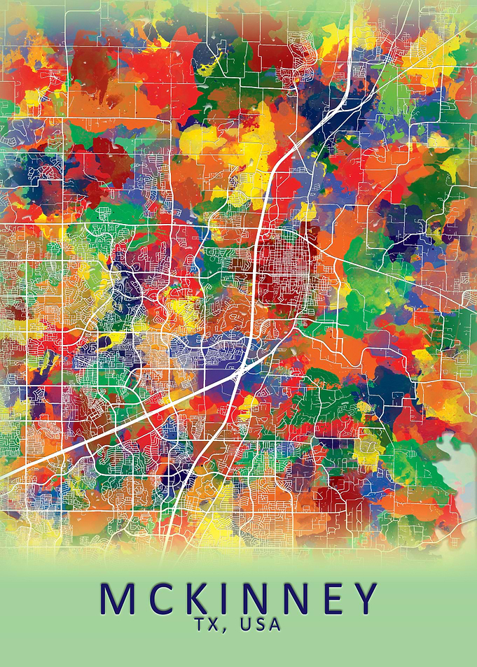 McKinney TX USA City Map