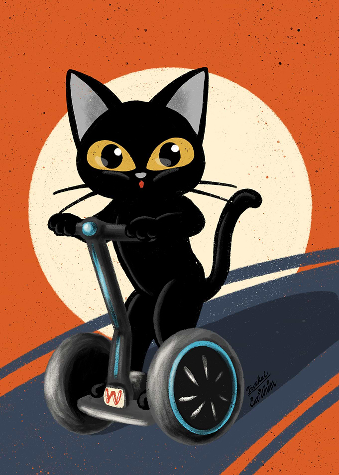 Standing motorcycle