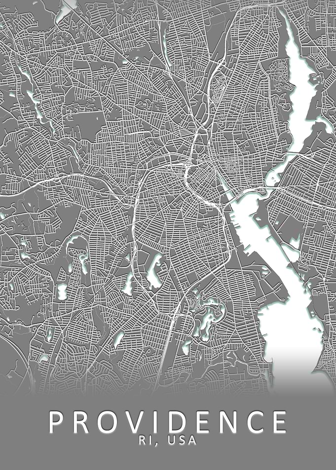 Providence RI USA City Map