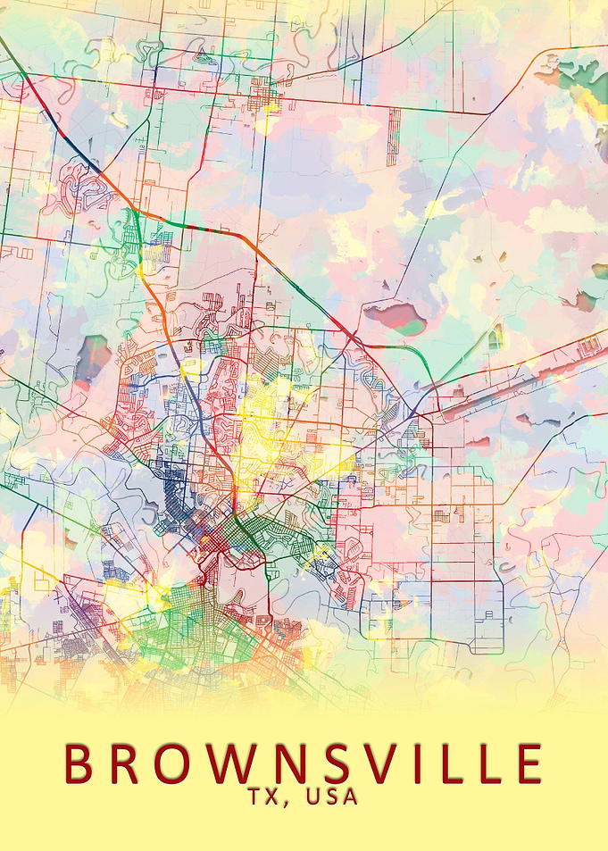 Brownsville USA City Map
