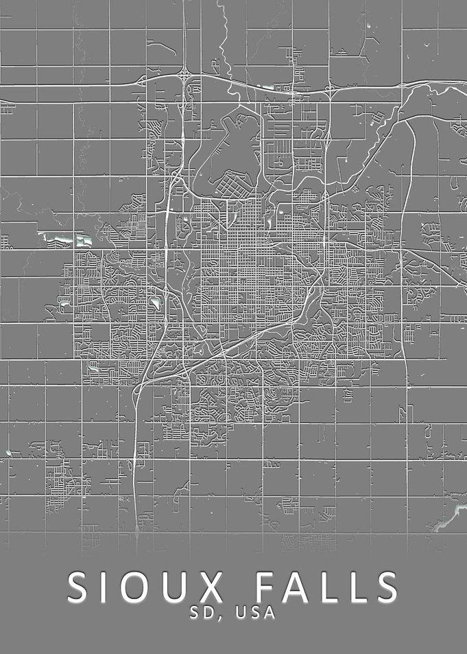 Sioux Falls USA City Map