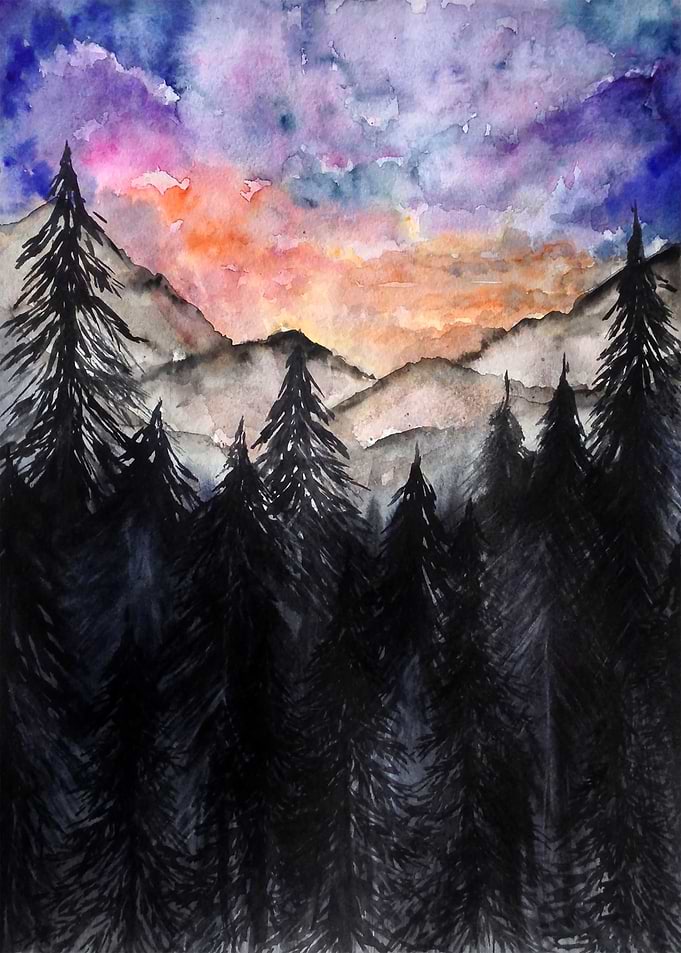 Evening Mountains