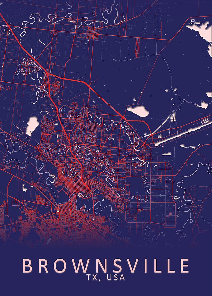 Brownsville USA City Map