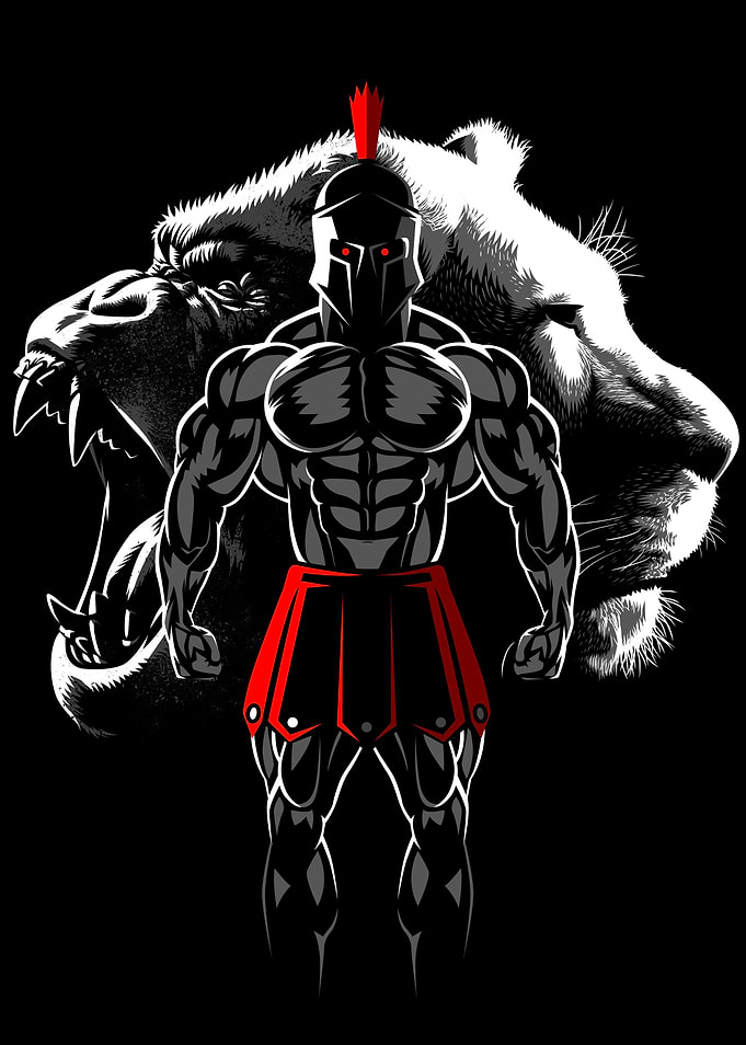 Gladiator Gorilla Lion
