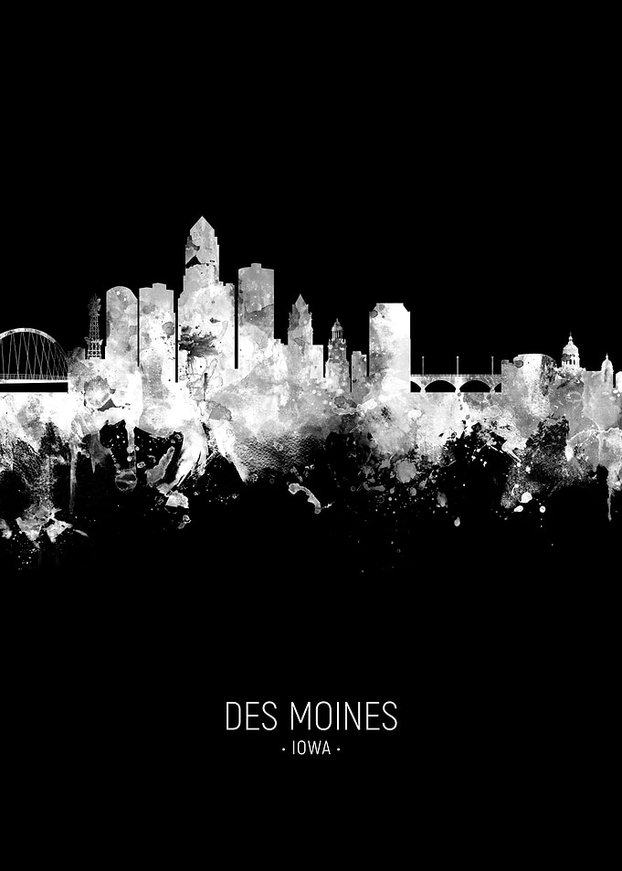 Des Moines Iowa Skyline