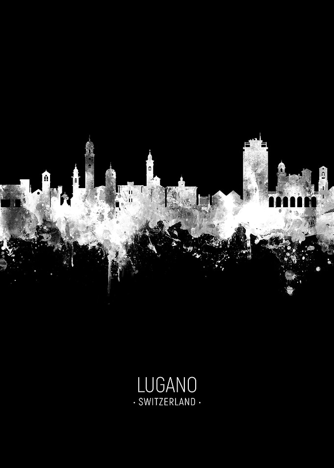 Lugano Switzerland Skyline