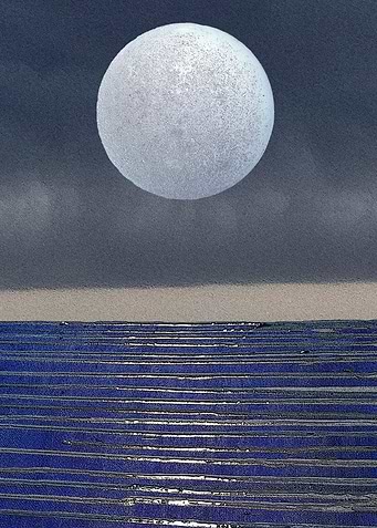 seascape with moon