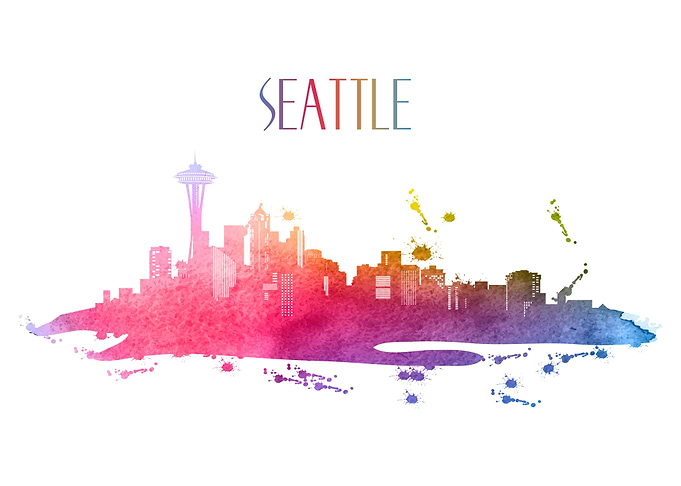 Watercolor Seattle