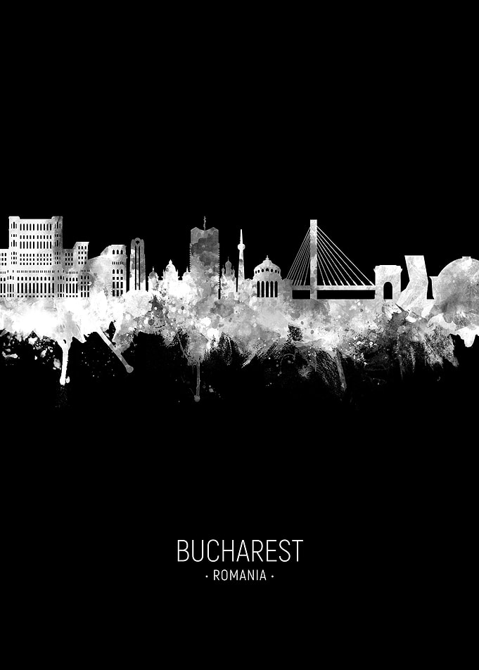 Bucharest Romania Skyline