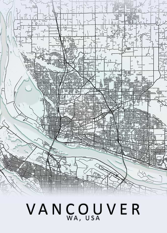 Vancouver WA USA City Map