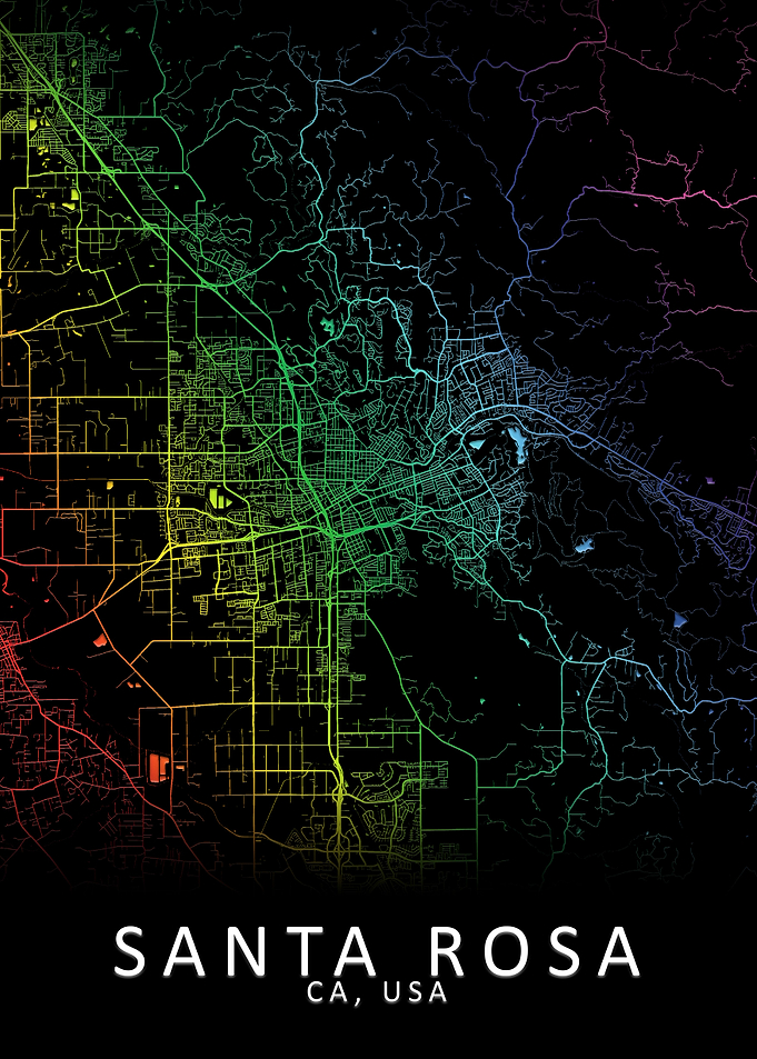Santa Rosa CA USA City Map
