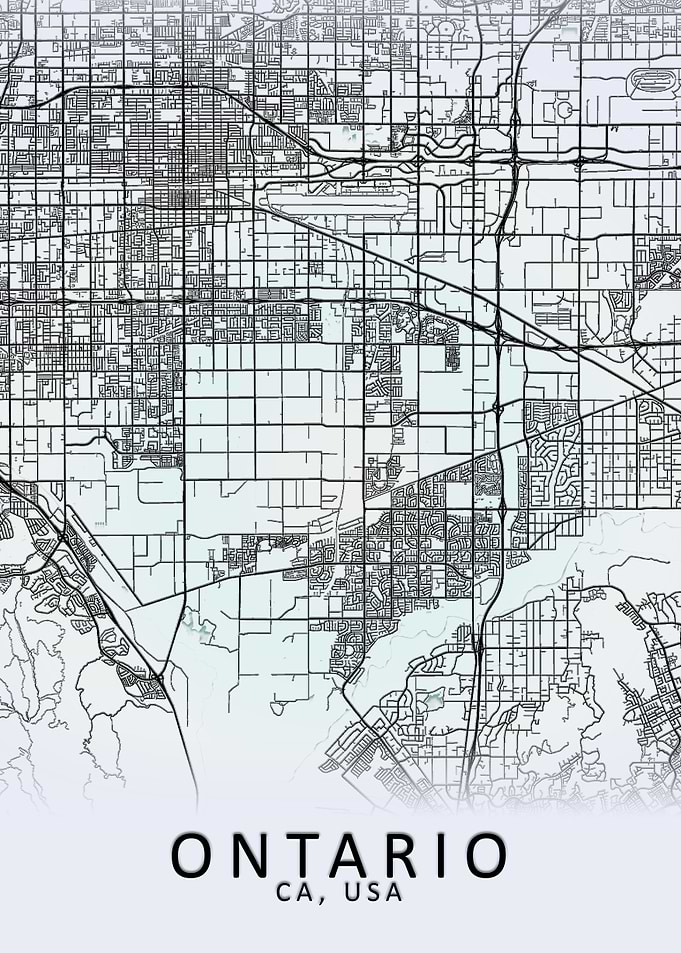 Ontario CA USA City Map