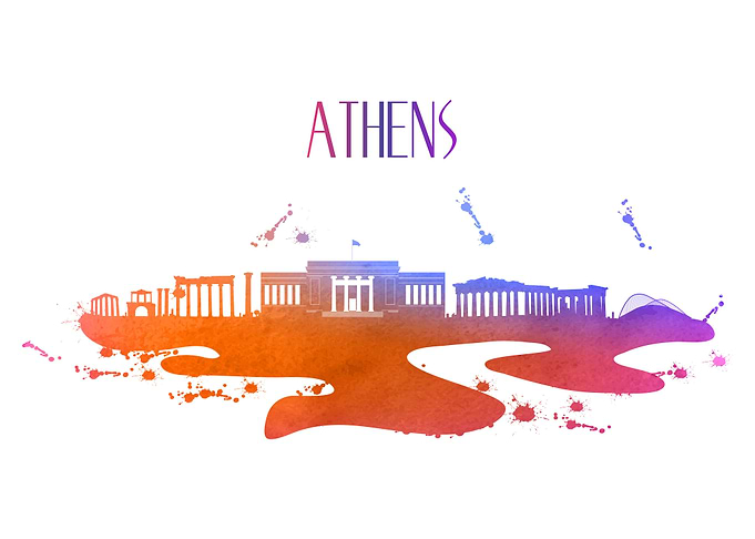 Watercolor Athens