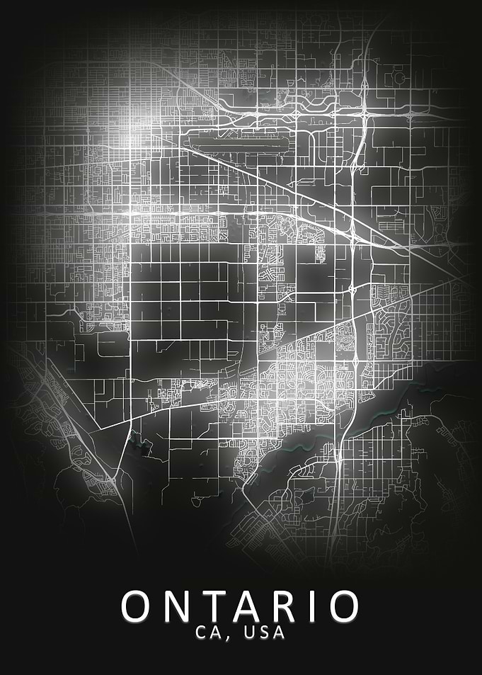 Ontario CA USA City Map