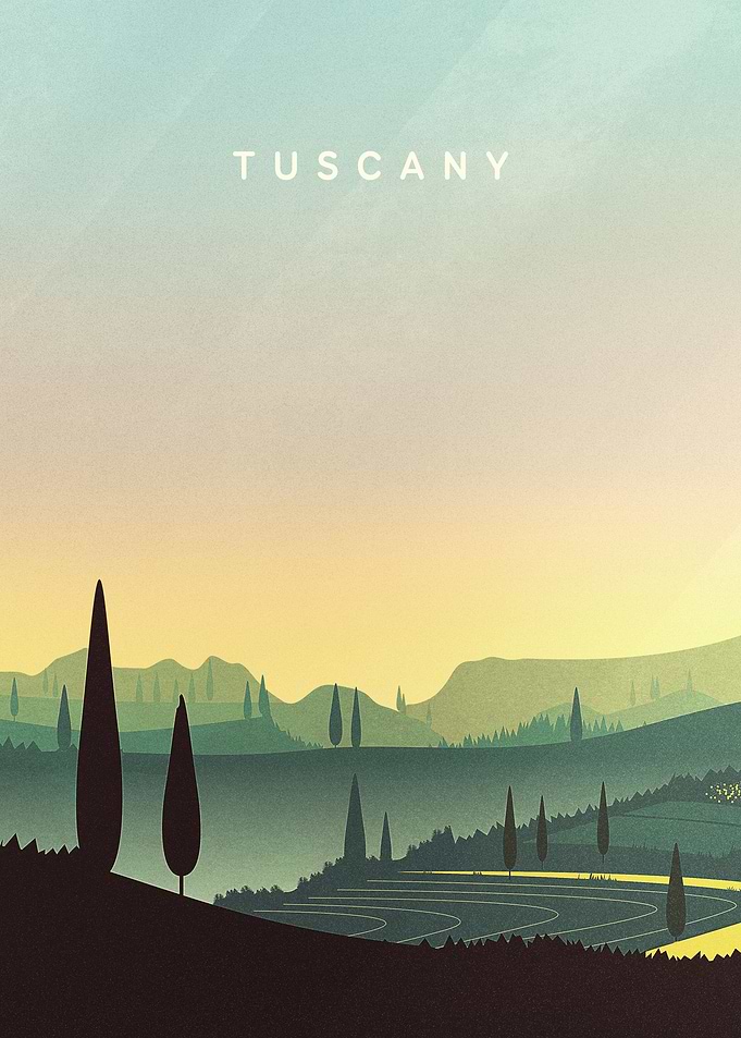 Tuscany Travel Poster