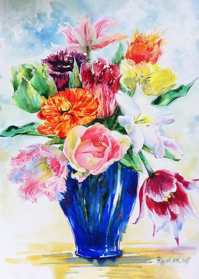 Blue vase